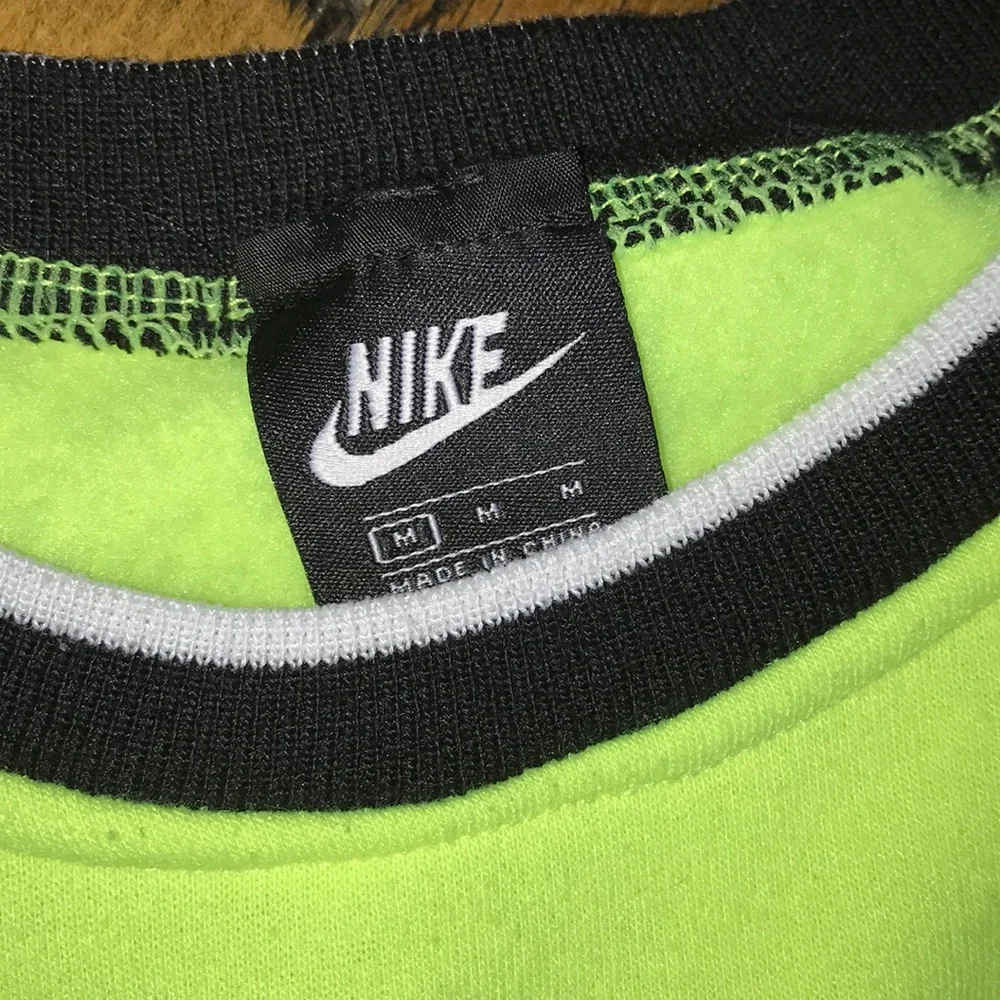 Nike Neon Lime Kids Crewneck Sweatshirt with Black Trim